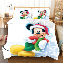 Load image into Gallery viewer, Christmas Mickey Minnie Bedding Set  Duvet Cover Pillowcase  Home Textile Adult Children Gift Queen King Size Bedding Set