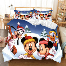 Load image into Gallery viewer, Christmas Mickey Minnie Bedding Set  Duvet Cover Pillowcase  Home Textile Adult Children Gift Queen King Size Bedding Set