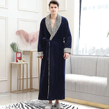 Load image into Gallery viewer, Lovers Winter Long Flannel Coral Fleece Warm Solid Bathrobe Women/ Men
