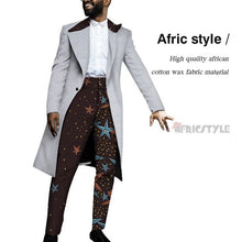 Load image into Gallery viewer, Handsome Dashiki Bazin Riche Causal Suits Blazer and Pant Set Formal Batik African Print Clothing for Wedding