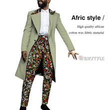 Load image into Gallery viewer, Handsome Dashiki Bazin Riche Causal Suits Blazer and Pant Set Formal Batik African Print Clothing for Wedding