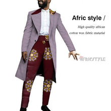 Load image into Gallery viewer, Handsome Dashiki Bazin Riche Causal Suits Blazer and Pant Set Formal Batik African Print Clothing for Wedding