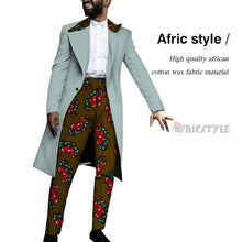 Load image into Gallery viewer, Handsome Dashiki Bazin Riche Causal Suits Blazer and Pant Set Formal Batik African Print Clothing for Wedding