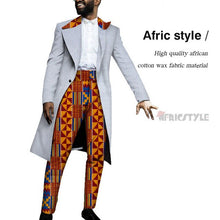 Load image into Gallery viewer, Handsome Dashiki Bazin Riche Causal Suits Blazer and Pant Set Formal Batik African Print Clothing for Wedding