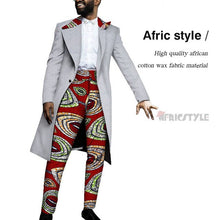 Load image into Gallery viewer, Handsome Dashiki Bazin Riche Causal Suits Blazer and Pant Set Formal Batik African Print Clothing for Wedding