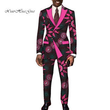 Load image into Gallery viewer, Dashiki Bazin Riche Causal Suits Blazer and Pant Set Formal High Quality Batik African Print Men Fashion Clothing