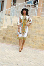 Load image into Gallery viewer, Newly Design African Dashiki Geometric Print  Loose Elastic Knee Dress