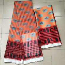 Load image into Gallery viewer, Silk wax fabric African fabric for dress silk ankara Fabric high quality  satin wax for Garment 4+2y !