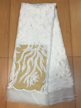Load image into Gallery viewer, Nigerian Lace Fabric 2019 green High Quality Lace Sky Blue velvet African Lace Fabric Embroidery French Lace Fabric For Bridal