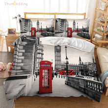Load image into Gallery viewer, Thumbedding London Landmark Bedding Sets City Sight 3D Duvet Cover Set Queen King Twin Full Single Double Comforter Cover 3pcs