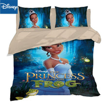 Load image into Gallery viewer, Princess comforter bedding set us twin size quilt covers for girls full bed spread 3/4pcs bedroom decoration cartoon pillow sham