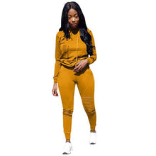 Load image into Gallery viewer, New Pink Letter Print Tracksuit Women Casual Outfits 2 Two Piece Set Full Pants Suits Plus Size Clothing Autumn
