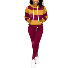 Load image into Gallery viewer, New Pink Letter Print Tracksuit Women Casual Outfits 2 Two Piece Set Full Pants Suits Plus Size Clothing Autumn