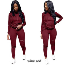 Load image into Gallery viewer, New Pink Letter Print Tracksuit Women Casual Outfits 2 Two Piece Set Full Pants Suits Plus Size Clothing Autumn