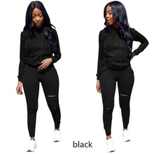 Load image into Gallery viewer, New Pink Letter Print Tracksuit Women Casual Outfits 2 Two Piece Set Full Pants Suits Plus Size Clothing Autumn