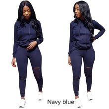 Load image into Gallery viewer, New Pink Letter Print Tracksuit Women Casual Outfits 2 Two Piece Set Full Pants Suits Plus Size Clothing Autumn
