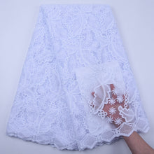 Load image into Gallery viewer, White lace fabric African Tulle Lace Fabric 2020 High Quality Lace Bride Nigerian French Net Lace Fabric For Woman Dress Y1812