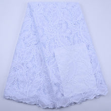 Load image into Gallery viewer, White lace fabric African Tulle Lace Fabric 2020 High Quality Lace Bride Nigerian French Net Lace Fabric For Woman Dress Y1812