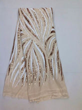 Load image into Gallery viewer, Wholesale African Lace Fabric 2020 High Quality Lace with Sequins French Net Nigerian Lace Fabrics for Dress JL916 Off White