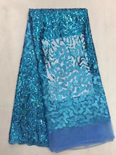 Load image into Gallery viewer, Wholesale African Lace Fabric 2020 High Quality Lace with Sequins French Net Nigerian Lace Fabrics for Dress JL916 Off White