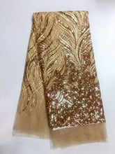 Load image into Gallery viewer, Wholesale African Lace Fabric 2020 High Quality Lace with Sequins French Net Nigerian Lace Fabrics for Dress JL916 Off White