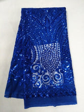 Load image into Gallery viewer, Wholesale African Lace Fabric 2020 High Quality Lace with Sequins French Net Nigerian Lace Fabrics for Dress JL916 Off White