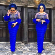 Load image into Gallery viewer, Latest French  Laces Fabrics High Quality Tulle African Laces Fabric For Wedding Lace Fabric 3Yards W002 royal blue
