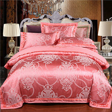 Load image into Gallery viewer, Luxury 22 types Silk Cotton Jacquard luxury Bedding Set Queen king size 4Pcs Duvet cover set Bedsheet bed linen Pillowcases