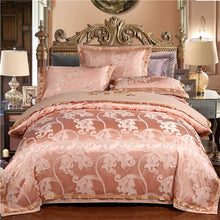 Load image into Gallery viewer, Luxury 22 types Silk Cotton Jacquard luxury Bedding Set Queen king size 4Pcs Duvet cover set Bedsheet bed linen Pillowcases