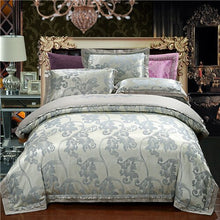 Load image into Gallery viewer, Luxury 22 types Silk Cotton Jacquard luxury Bedding Set Queen king size 4Pcs Duvet cover set Bedsheet bed linen Pillowcases