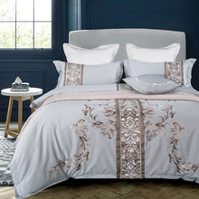 Load image into Gallery viewer, 4/6/8 pcs Latest design Egypt cotton Luxury Embroidery Bedding set Duvet cover set Bedsheet Pillowcases Queen King size