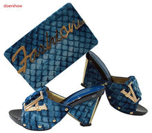 Load image into Gallery viewer, doershow African Matching Shoe and Bags Italian In Women High Quality African Wedding Shoes and Bag Set Nigerian Shoes TGF1-21