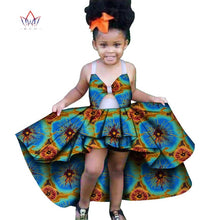 Load image into Gallery viewer, Africa Children Clothing Dashiki ruffle Cute Girls Dresses