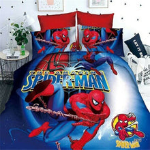 Load image into Gallery viewer, Disney Spiderman Bedding Set Cartoon Boy Bed linens 3d Single twin size 2/3/4pc Duvet/Comforter Cover Kids Teen Birthday Gifts
