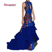 Load image into Gallery viewer, africa dresses for women splice long sexy with sleeveless Mopping fishtail dress africa dashiki