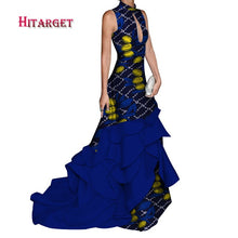 Load image into Gallery viewer, africa dresses for women splice long sexy with sleeveless Mopping fishtail dress africa dashiki
