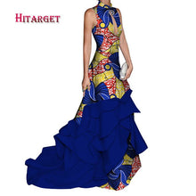 Load image into Gallery viewer, africa dresses for women splice long sexy with sleeveless Mopping fishtail dress africa dashiki