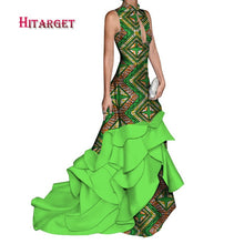 Load image into Gallery viewer, africa dresses for women splice long sexy with sleeveless Mopping fishtail dress africa dashiki
