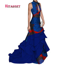 Load image into Gallery viewer, africa dresses for women splice long sexy with sleeveless Mopping fishtail dress africa dashiki