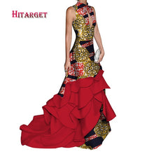 Load image into Gallery viewer, africa dresses for women splice long sexy with sleeveless Mopping fishtail dress africa dashiki