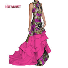 Load image into Gallery viewer, africa dresses for women splice long sexy with sleeveless Mopping fishtail dress africa dashiki