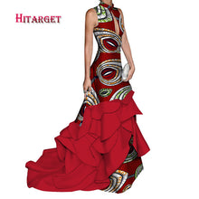 Load image into Gallery viewer, africa dresses for women splice long sexy with sleeveless Mopping fishtail dress africa dashiki
