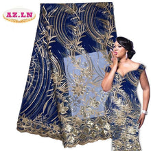 Load image into Gallery viewer, Latest French Laces Fabrics High Quality Sequins Tulle African Laces Fabric Wedding French Tulle Lace A18B12-18