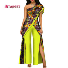Load image into Gallery viewer, new autumn African Pant set for women sexy off shoulder Jumpsuit dashiki clothing batik wax printing print cotton