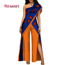 Load image into Gallery viewer, new autumn African Pant set for women sexy off shoulder Jumpsuit dashiki clothing batik wax printing print cotton