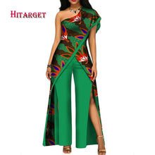 Load image into Gallery viewer, new autumn African Pant set for women sexy off shoulder Jumpsuit dashiki clothing batik wax printing print cotton
