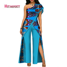 Load image into Gallery viewer, new autumn African Pant set for women sexy off shoulder Jumpsuit dashiki clothing batik wax printing print cotton
