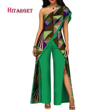 Load image into Gallery viewer, new autumn African Pant set for women sexy off shoulder Jumpsuit dashiki clothing batik wax printing print cotton