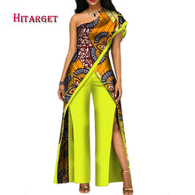 Load image into Gallery viewer, new autumn African Pant set for women sexy off shoulder Jumpsuit dashiki clothing batik wax printing print cotton