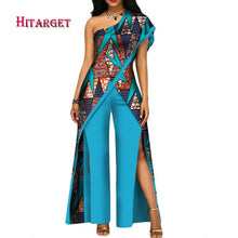 Load image into Gallery viewer, new autumn African Pant set for women sexy off shoulder Jumpsuit dashiki clothing batik wax printing print cotton